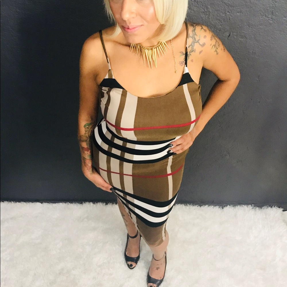 Plaid Mocha Dress